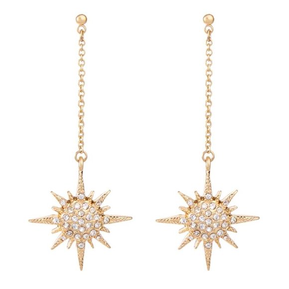 Crescent Moon and Star Earrings - Picture 4 of 5